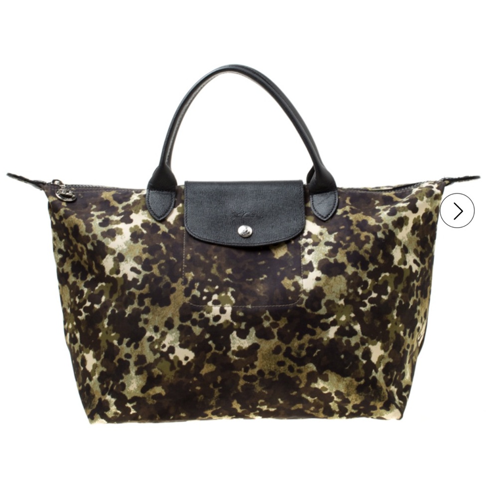 Longchamp Camo Nylon Medium Le Pliage Tote